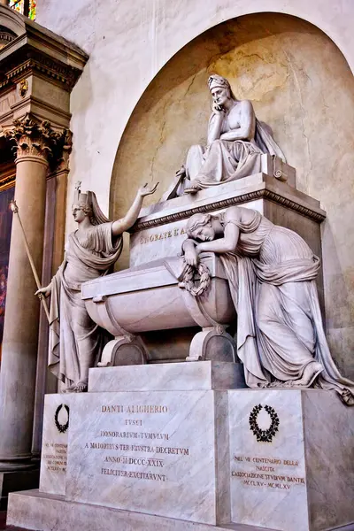 Dante Tomb Basilica Santa Croce Florence Italy — Stock Photo, Image