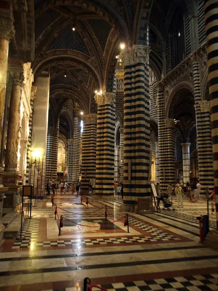 Siena Vista Para Interior Catedral — Fotografia de Stock