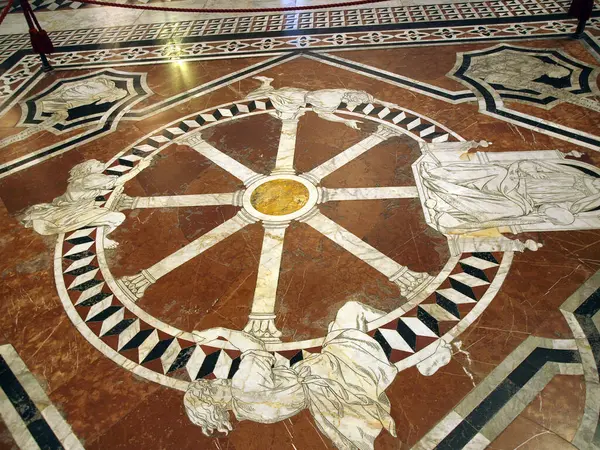 Siena Vista Para Interior Catedral — Fotografia de Stock