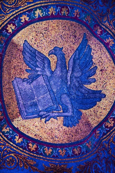 Kartal Mozaiği Aziz Mark Venedik Bazilikası Talya — Stok fotoğraf