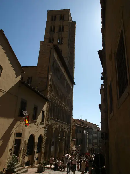 Arezzo Santa Maria Della Pieve Romanesk Kilisesi — Stok fotoğraf