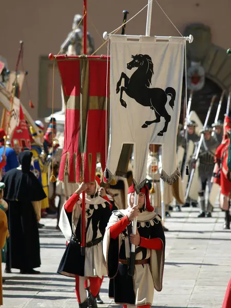 Arezzo Annuale Festa Medievale Chiamata Giostra Del Saracino — Foto Stock