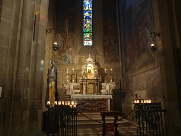 Arezzo Gothic Cathedral Saint Donatus Interior — Stock Photo, Image