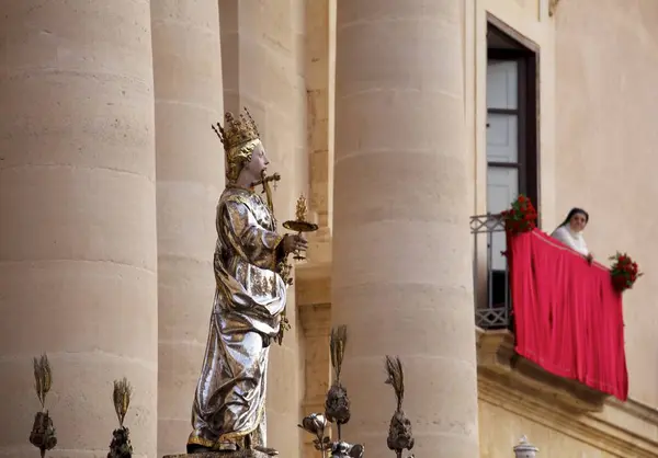 Prozession Der Heiligen Lucia Syrakus — Stockfoto