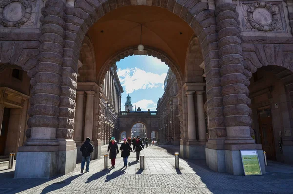 スウェーデン議会の建物からの外観 — ストック写真