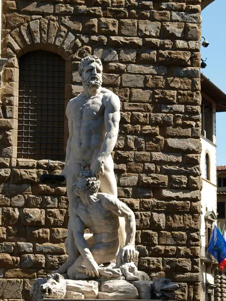 Florence Sculpture Hercules Cacus Stock Photo