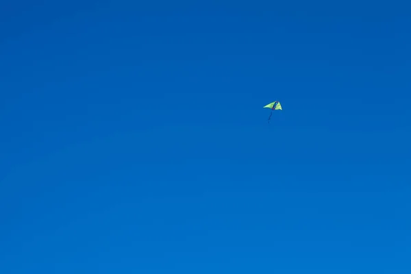 Papagaio Voando Fundo Céu Azul — Fotografia de Stock