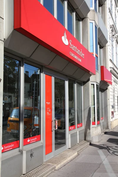 Santander Bank Mieście Biznes — Zdjęcie stockowe