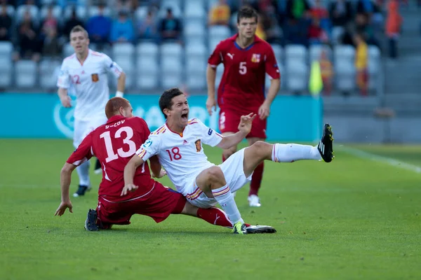 Spain Czech Republic Soccer Match — Stock Photo, Image