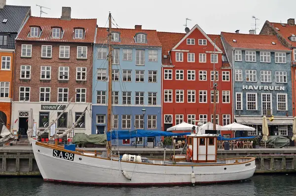 Kopenhag Danimarka Haziran 2019 Havanın Renkli Evleri — Stok fotoğraf