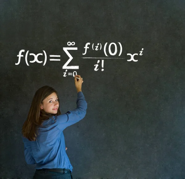 Nauka Matematyki Lub Matematyki Nauczyciel Kredy Tło — Zdjęcie stockowe