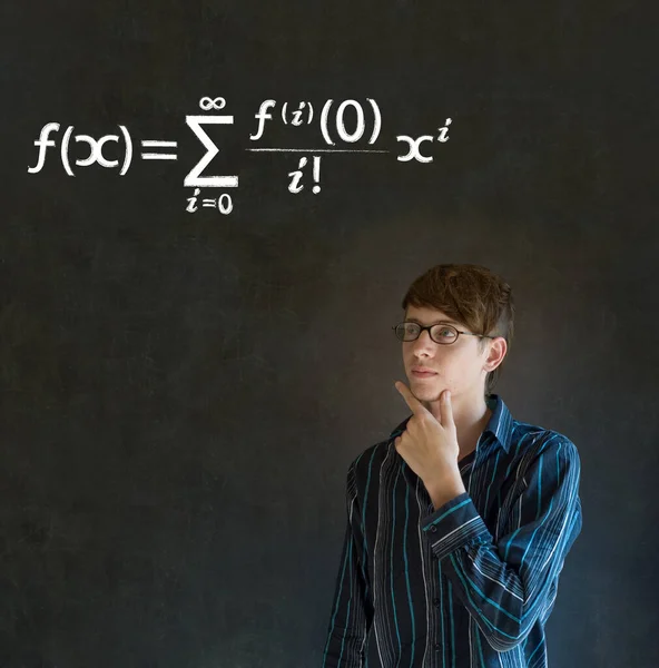 Fondo Creativo Abstracto Aprender Matemáticas Matemáticas Profesor Con Tiza Fondo —  Fotos de Stock