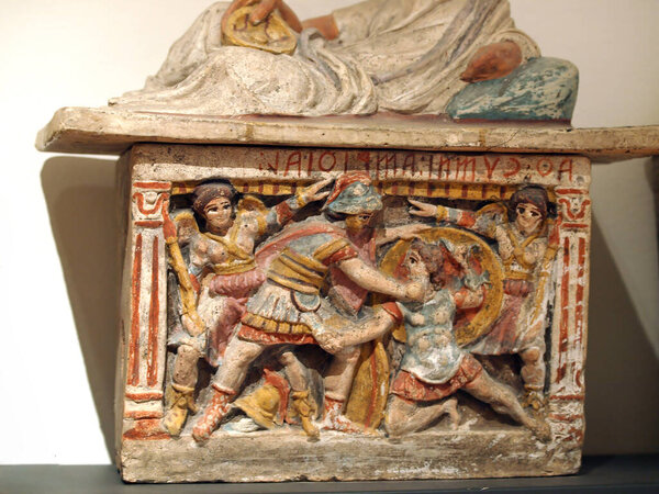 Ancient etruscan art in museum