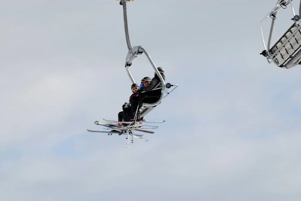 Scandinavian Lifestyle Chair Lift Ski Resort — Stock Photo, Image