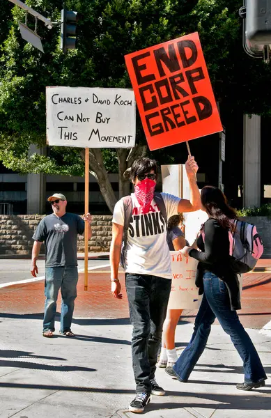 Demonstrant Bij Occupy — Stockfoto