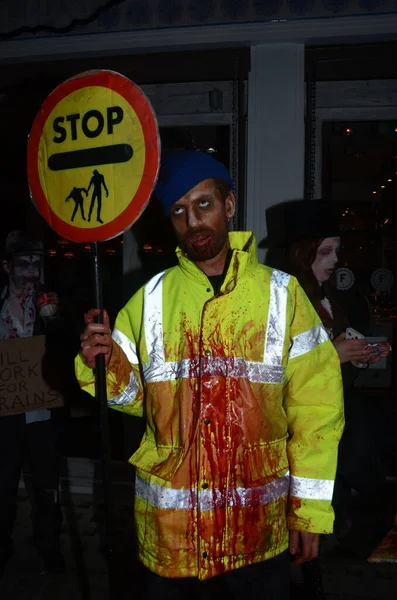 London United Kingdom October 2011 People Attending Annual Zombie Walk — Stock Photo, Image