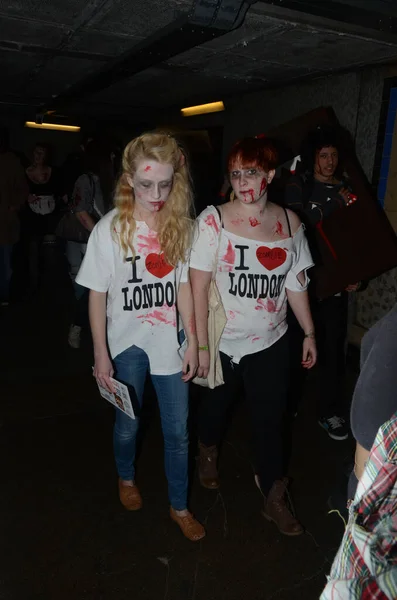 London United Kingdom October 2011 People Attend Annual Zombie Walk — 图库照片