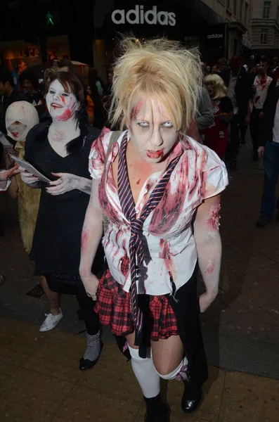 London United Kingdom October 2011 People Attending Annual Zombie Walk — Stock Photo, Image