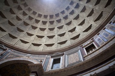 iç görünüm kubbe Panteon Roma, İtalya. 