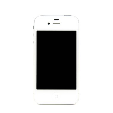 boş ekran modern akıllı telefon beyaz üzerinde izole 
