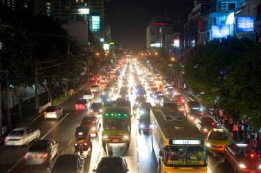 Bangkok trafik arkaplanı 