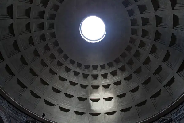 Vista Interior Cúpula Panteão Roma Itália — Fotografia de Stock