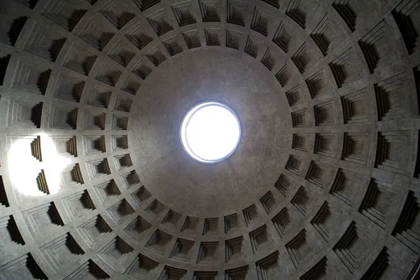 Interiör Bild Kupolen Pantheon Rom Italien — Stockfoto