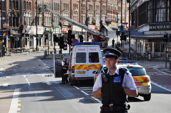 Londra Ayaklanmaları Sonrası Clapham Kavşağı Ağustos 2011 — Stok fotoğraf