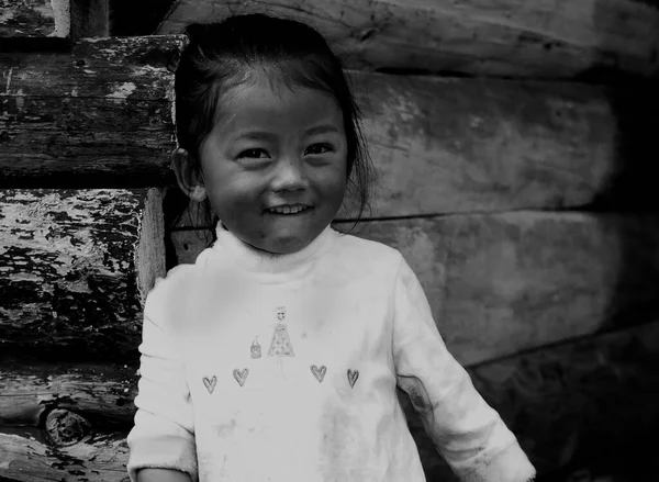 Poverty India Girlchild Happiness — Stock Photo, Image