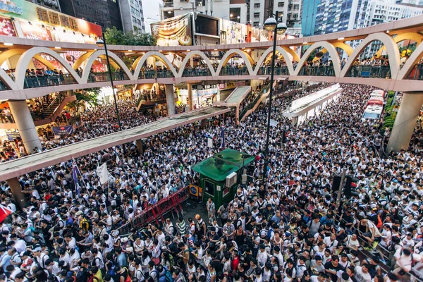 Гонконг Июля Люди Гонконга Стремятся Большей Демократии Поскольку Разочарование Растет — стоковое фото