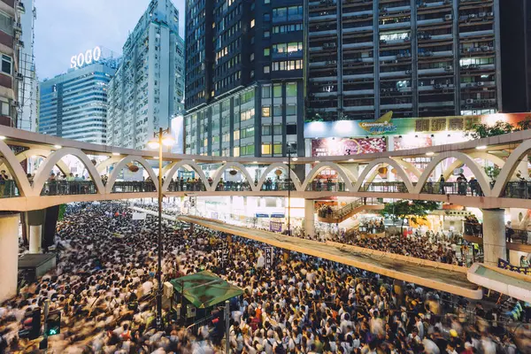 Hong Kong July Orang Orang Hong Kong Mencari Demokrasi Yang — Stok Foto
