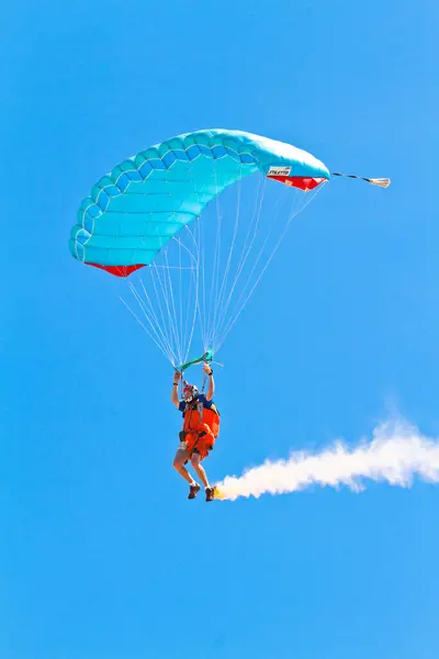 Cadiz Spain September 2011 Parachutist Rex Pemberton Taking Part 4Th — Stock Photo, Image