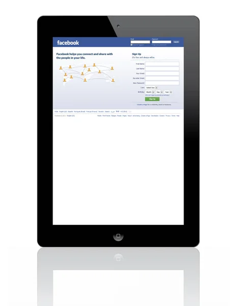 Facebook Web Page Tablet — Stock Photo, Image