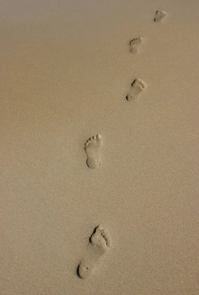 Himan Footsteps Sand Footprints Sand Royalty Free Stock Photos