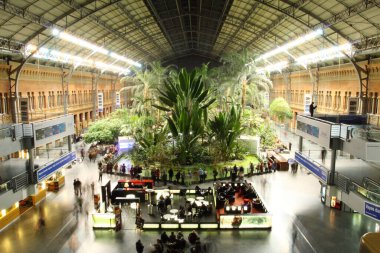 Atocha tren istasyonu, Madrid, İspanya.