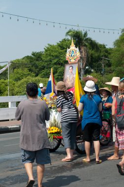 CHIANG MAI, THAILAND - 13 Nisan 2012: Chiang Mai, Tayland 'da düzenlenen Songkran Festivali' nde kimliği belirsiz kişiler 