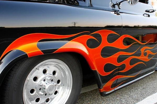 Close Flames Car — Stock Photo, Image