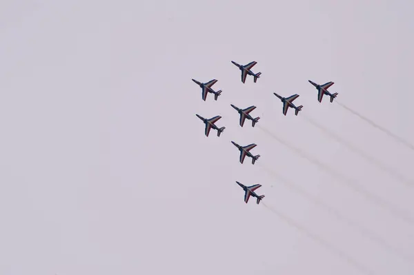 Patrouille France Group Airplanes Sky — Stock Photo, Image