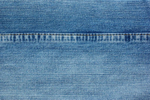 Blue Jeans Yellow Stitches Background — Stock Photo, Image