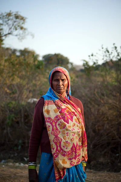古いインドの村人女性 — ストック写真