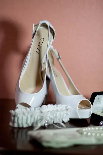 婚鞋和细节 — 图库照片