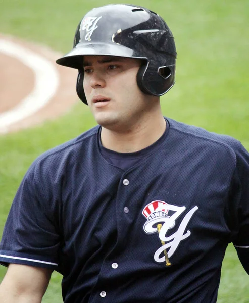 Scranton Wilkes Barre Yankees Catcher Jesus Montero Conceito Jogo Beisebol — Fotografia de Stock