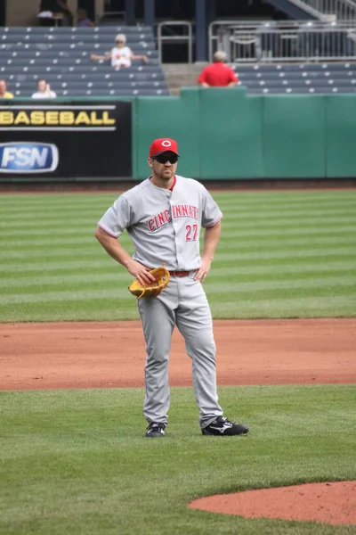 Scott Rolen Vörösből Baseball Játék Koncepció — Stock Fotó