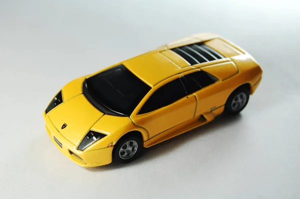 Leksak Bil Lamborghini Murcilago Vit Bakgrund — Stockfoto