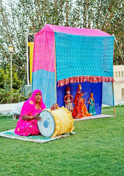 Portret Van Rajasthani Poppenspel — Stockfoto