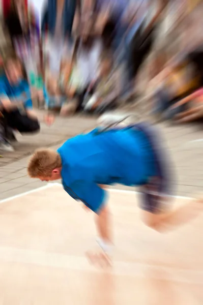 Breakdancer Performant Sur Sol Concept Culture Jeunesse — Photo
