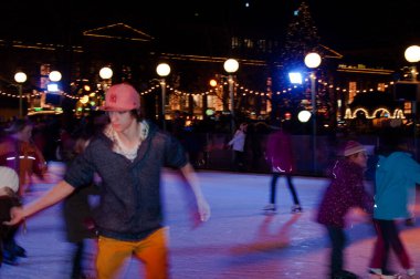 Buz pateni pisti arkaplan atmosferi 