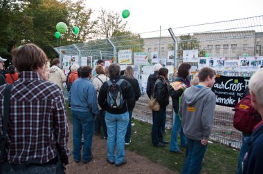 Stuttgart - 09 Ekim 2010: S21 projesine karşı gösteri   