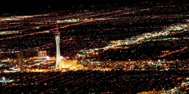 Las Vegas 'ın Stratosfer manzaralı görüntüsü