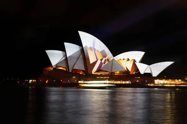 Оперный Театр Австралии Время Яркого Сиднейского Фестиваля — стоковое фото